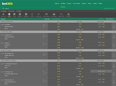 bet365 live betting arena