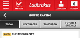 Mobile betting Ladbrokes