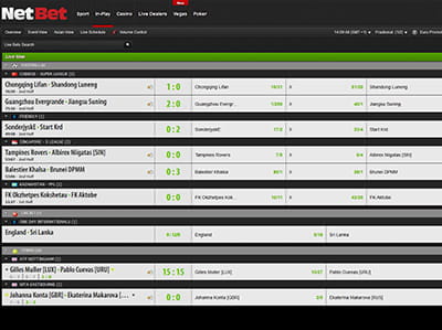 NetBet sports live betting action