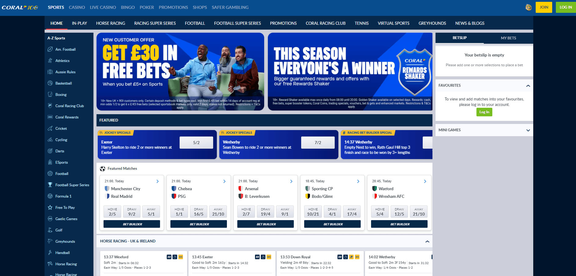 Coral website screenshot