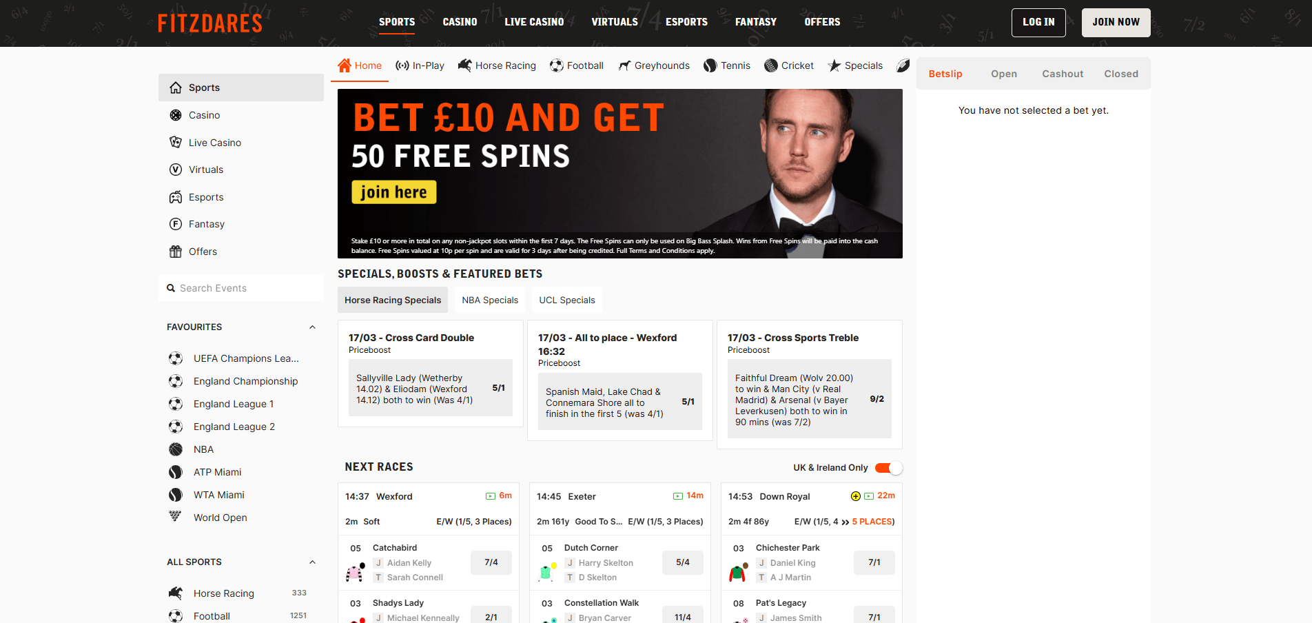 Fitzdares website screenshot